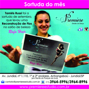 Tamiris Russi - Sortuda de Setembro - Premiere Estúdio de Dança Jundiaí - Salão de Beleza Rafa Hair - Reconstrução de Fios