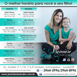 O melhor horário para você e seu filho - aulas de dança para adultos e crianças no mesmo horário - Premiere Estúdio de Dança Jundiaí - Baby Class, Ballet Infantil, Balé Infantil, Ballet Adulto, Balé Adulto, Jazz Infantil, Jazz Juvenil, Jazz Adulto, Contemporâneo Iniciante, Zumba, Ballet Fitness