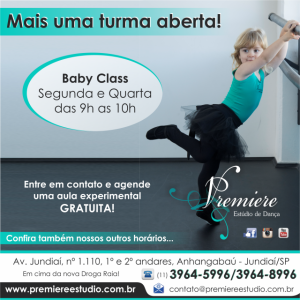 Nova turma! Aula Baby Class Ballet Infantil Balé Infantil - Premiere Estúdio de Dança - Jundiaí SP