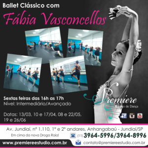Aula de Ballet Clássico com Fábia Vasconcellos - Premiere Estúdio de Dança Jundiaí SP