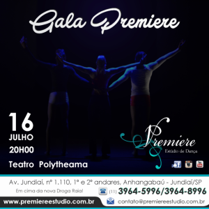 Gala Premiere 2015 - Teatro Polytheama - Exames Internos Premiere - Premiere Núcleo de Dança - Edy Wilson - Danielle Oliveira - Fábia Vasconcellos - Liliane de Grammond - Dança Jundiaí