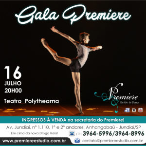 Gala Premiere - Teatro Polytheama - Jundiaí SP - 20h00 - Exames Internos - Edy Wilson, Fábia Vasconcellos, Danielle Oliveira - Liliane de Grammond